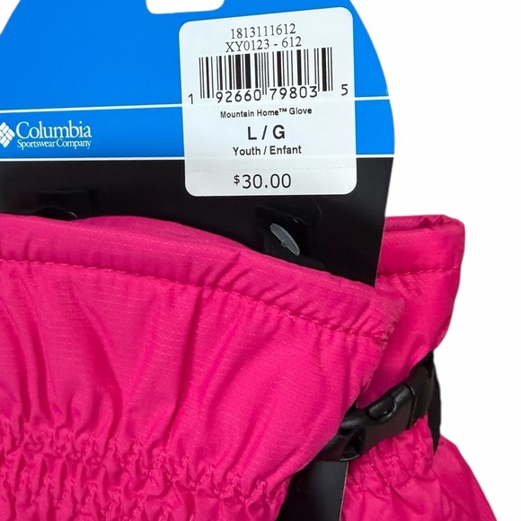 Columbia Youth Hot Pink Winter Gloves Sz Large - NWT!! - Picture 4 of 7